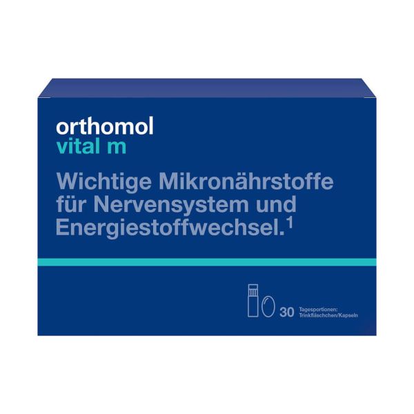 Ортомоль Витал м / Orthomol Vital m liquid набор фл по 20 мл+капсулы массой 700 мг+800 мг курс 30 дней 1 уп