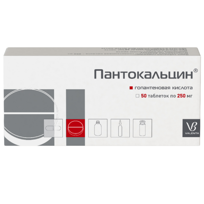 Пантокальцин таблетки 250 мг 50 шт