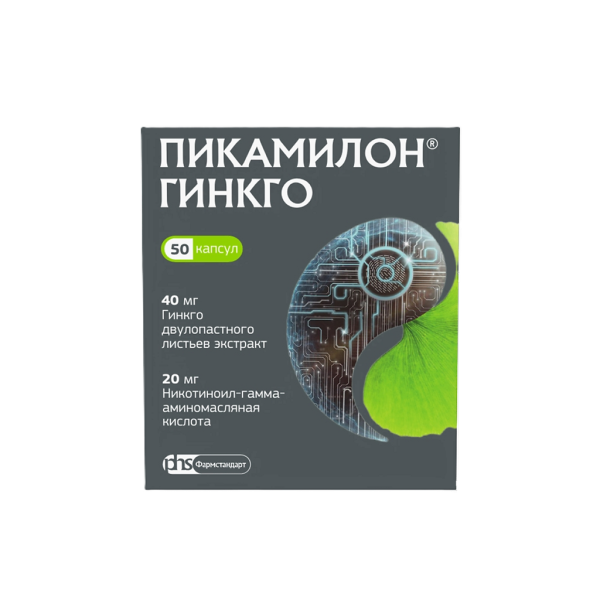 Пикамилон Гинкго капсулы 40 мг+20 мг 50 шт
