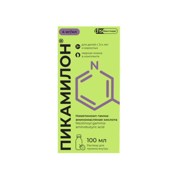 Пикамилон раствор для приема внутрь 4 мг/мл 100 мл 1 шт