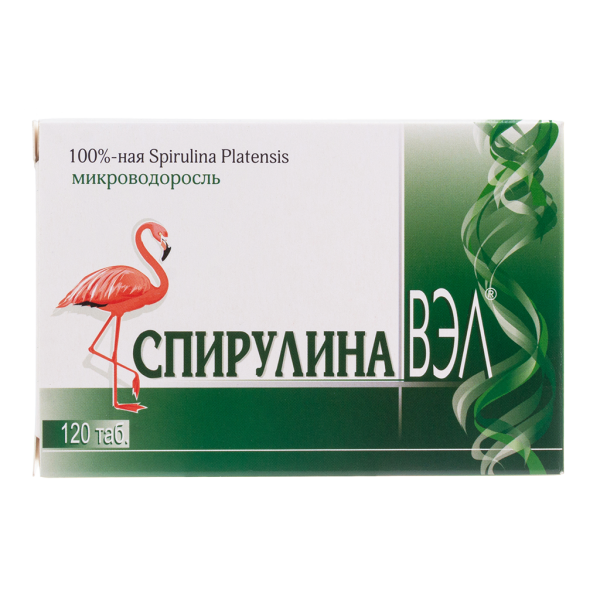 Спирулина ВЭЛ таблетки массой 0,5 г 120 шт