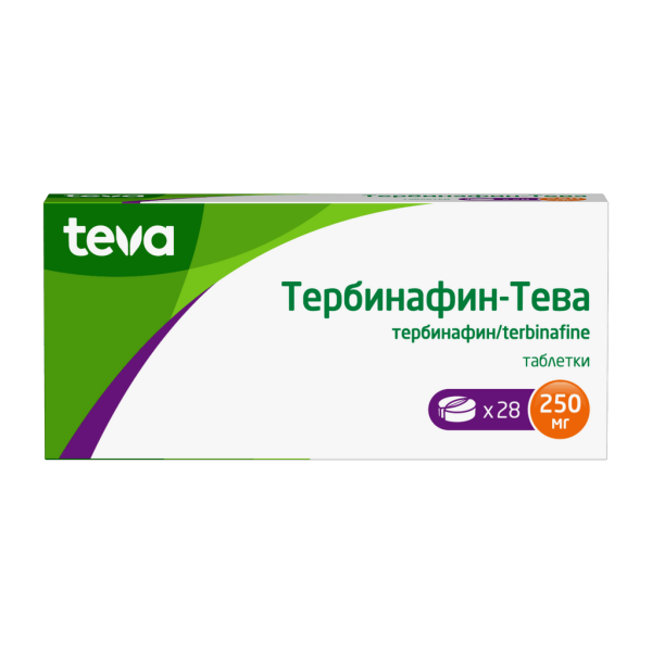 Тербинафин-Тева таблетки 250 мг 28 шт