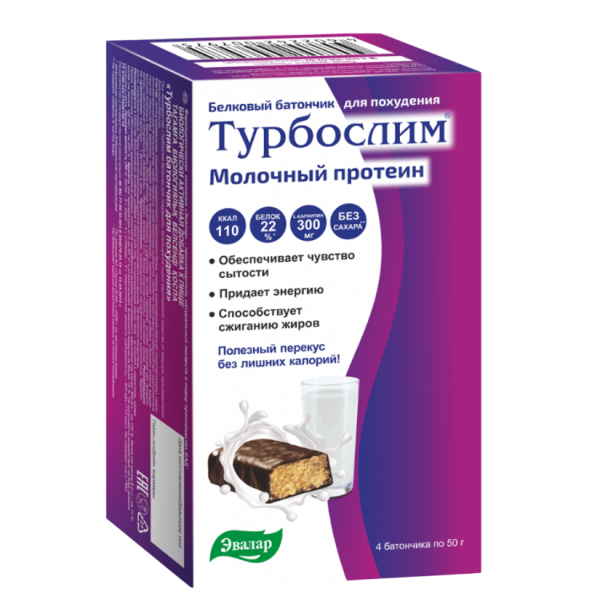 Турбослим батончик для похудения 50 г 4 шт