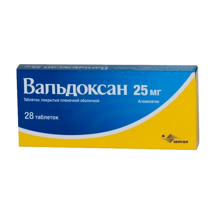 Вальдоксан таблетки покрытпленоб 25 мг 28 шт