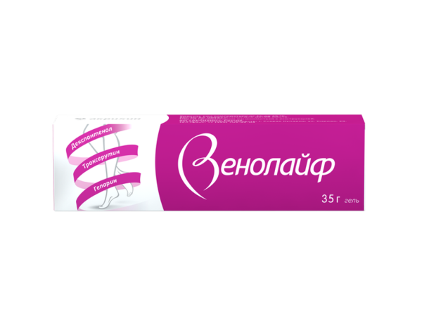 Венолайф гель для наружного применения 0,25%+5%+2% 35 г 1 шт