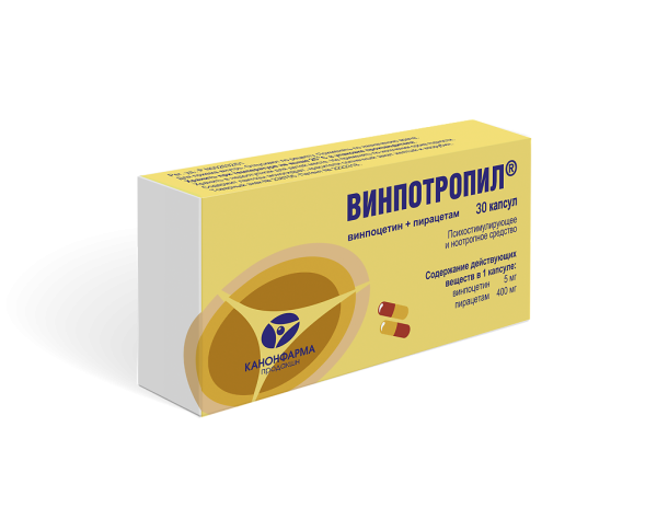 Винпотропил капсулы 5 мг+400 мг 30 шт