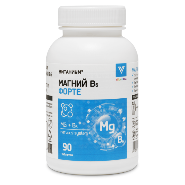 Витаниум Магний В6 Форте таблетки массой 1170 мг 90 шт