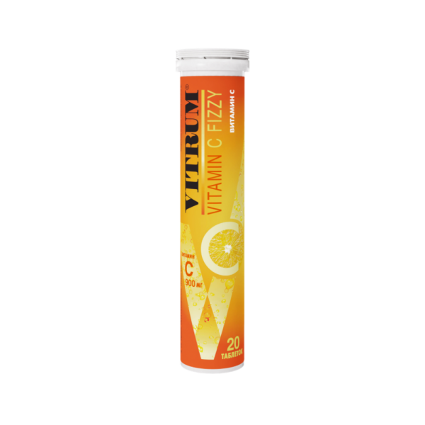 Витрум витамин С таблетки шипучие 900 мг массой 3,8 г 20 шт