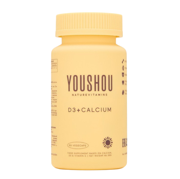 Юшу Д3+Кальций с Ацеролой Капс/Youshou D3+Calcium Capsules капсулы по 842 мг 90 шт