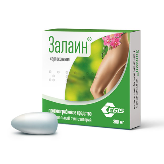 Залаин суппозитории вагинальные 300 мг 1 шт